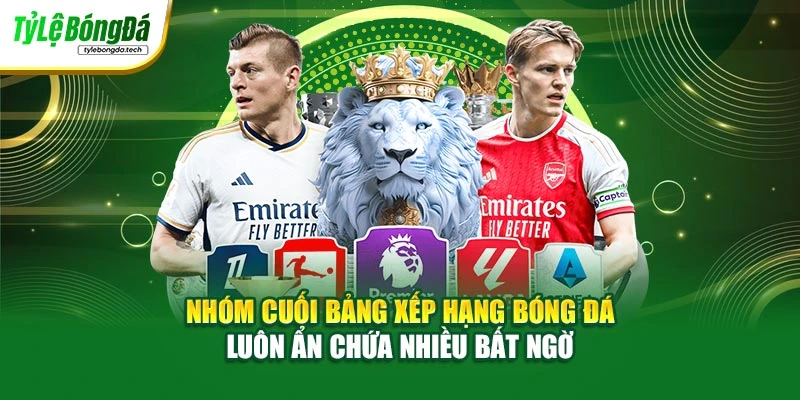 Nhóm cuối bảng xếp hạng bóng đá luôn ẩn chứa nhiều bất ngờ