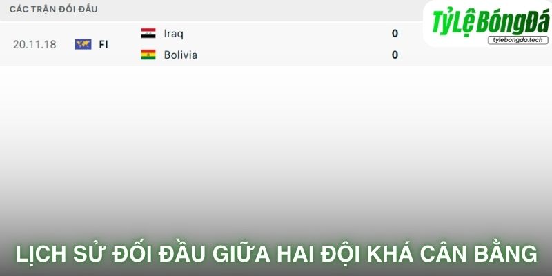 Lịch sử đối đầu giữa hai đội khá cân bằng và ít bàn thắng
