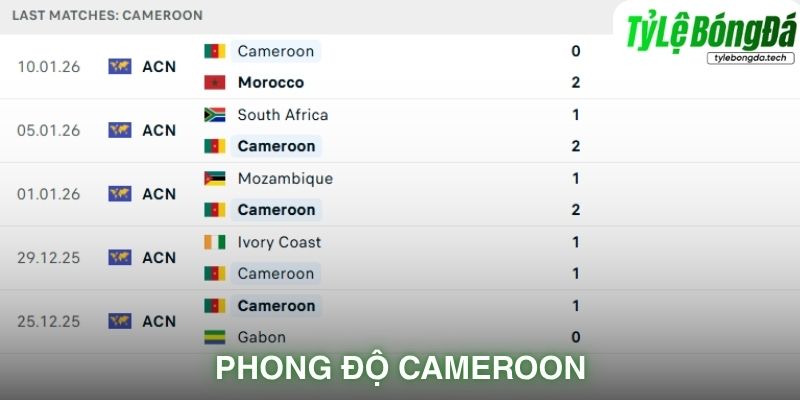 Phong độ Cameroon